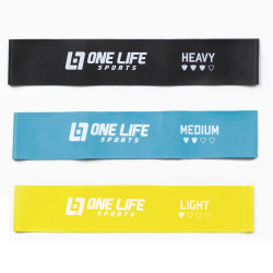 KIT MINI BAND EM LATEX ONE LIFE – LEVE / MEDIO / FORTE